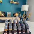 IMG_4330.jpg Vallejo paint bottle holder + Brushes