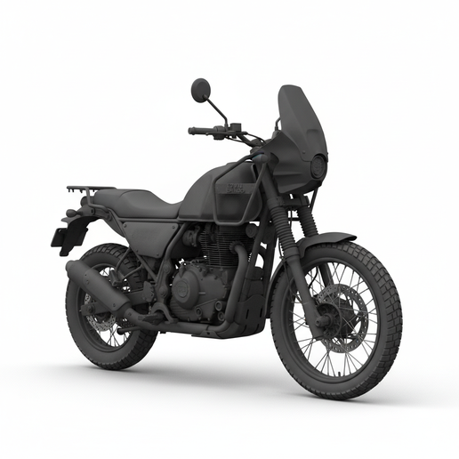 Royal Enfield Himalayan 450 print ready motorcycle STL, easy to print motorcycle, motorcycle with rider STL, 1:12 motorcycle, bike model, assembly motorcycle STL, inline 4 motorcycle STL, motorcycle scale model, motorcycle RC scale, cafe racer STL, MotoGP