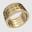 rotating_45.png Rotating Grid Design Ring 3D print