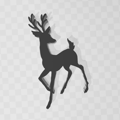 Capture.png STL file Reindeer Silhouette 2・3D printable model to download