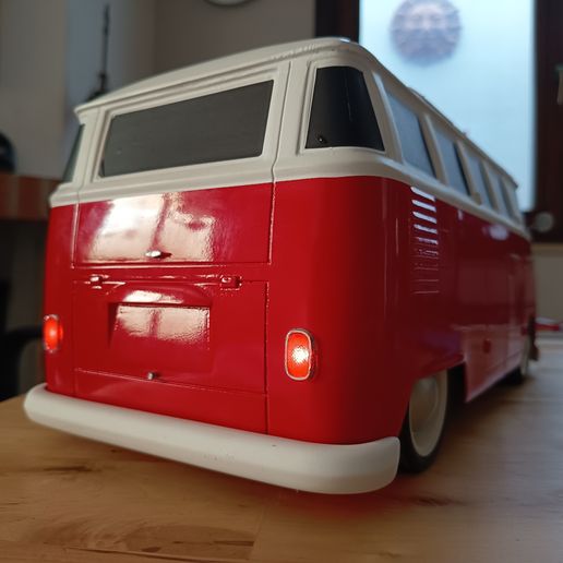 🚗 VOLKSWAGEN VW T1 SPLIT BUS TAMIYA TT02 R/C CAR BODY SHELL 1/10