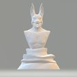 anubis with base.jpg Egyptian God : Anubis Bust Statue With Base and Without Tribal Art Decor