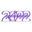 2022-6.stl Free STL file 2022 Cookie cutter・3D print object to download
