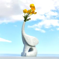 IMG_20230527_171349.jpg Fichier STL Eléphant mignon🐘 + mini vase🌷・Design pour imprimante 3D à télécharger