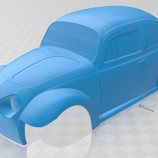Volkswagen Baja Bug Printable Body Car - 3D model önizlemesi