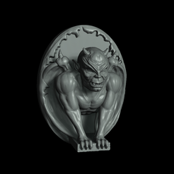 renderfinal.png STL file Door Handle (Gargoyle)・3D printer model to download