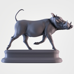 001.png STL-Datei Warzenschwein・Vorlage für 3D-Druck zum herunterladen