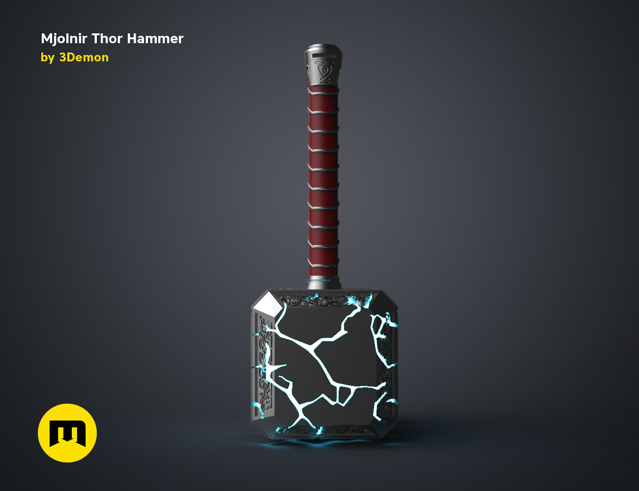 Thor_Mjolnir_Hammer_07.png Fichier 3D Marteau Mjolnir (Amour et Tonnerre)・Design imprimable en 3D à télécharger, 3D-mon