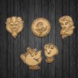 Без имени-3.jpg Beauty And The Beast cookie cutter set of 5