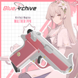 Kirifuji-NagisaWall.png Blue Archive Kirifuji Nagisa's Walther PPK Pistol STL file