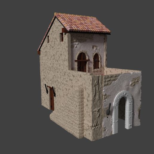 casa belen frontal.jpg Файл OBJ Rustic house for dioramas 3d model・Дизайн 3D принтера для загрузки, javherre