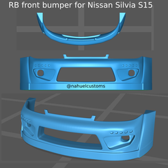 New-Project-2021-09-21T090500.285.png Download STL file RB front bumper for Nissan Silvia S15 • Object to 3D print, ditomaso147