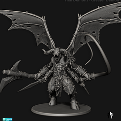 HellDemons_GreaterDemon_01.png Fichier 3D Bêtes de l'enfer - Démon supérieur・Objet pour imprimante 3D à télécharger, edgeminiatures