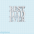 best-dad-ever-text.png Best Dad Ever Decor Stand Trophy Reward for Father's Day Gift