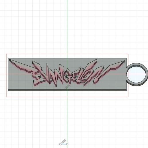 Evangelion key ring 3D model