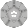 Flower pot - Penta, thin wall 5.png Flower pot, Dodecahedron, with saucer base