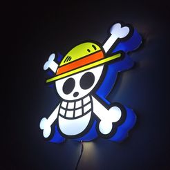 Luffy_4.jpg STL file ONE PIECE LED・Design to download and 3D print