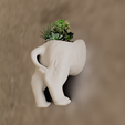 dog-tail-planter-wall-1.png Dog wall planter legs flower pot 3d print STLfile.