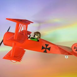 IMG_20230305_213826.jpg STL file RED BARON AIRPLANE / ACCESSORIES FOR PLAYMOBIL・3D printer design to download