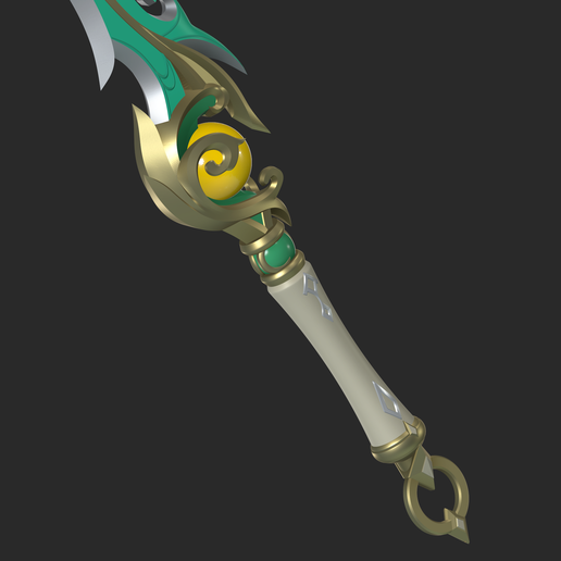 Render5.png Genshin Impact Zibai Sword 3Dprint