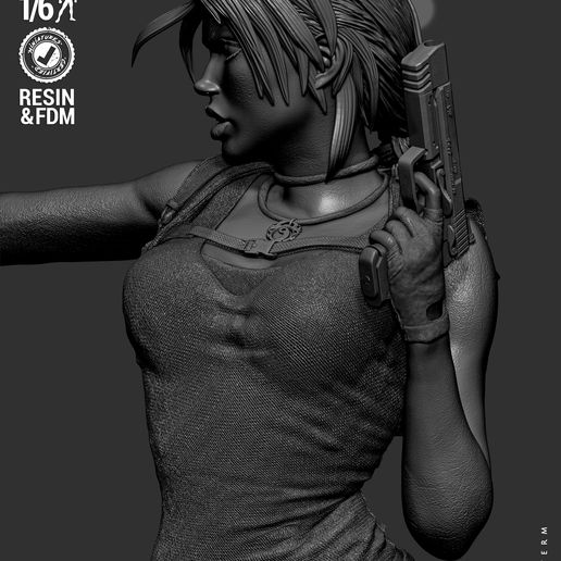 140825-Wicked-TombRaiderBustP-Image-016.jpg WICKED VIDEO GAMES LARA CROFT PORTRAIT BUST: TESTED AND READY FOR 3D PRINTING
