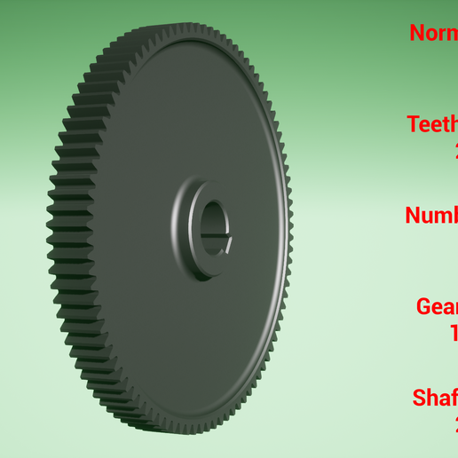 STL file Cylindrical gear - paired - z93 m2 D190 d25・3D printing design ...