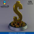 002_Pesos_Color.jpg Money Sign Ornament for Lucky | 3D print models.
