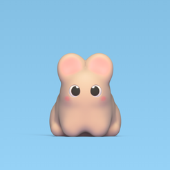 Cod2641-Cute-Little-Bunny-1.png Fichier 3D Petit lapin mignon・Plan imprimable en 3D à télécharger, Usagipan3DStudios