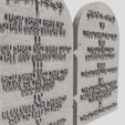 Shapr-Image-2023-04-04-191158.png The Ten Commandments list, God Words written on  tablets, flexi joint, print in place, 2 models hollow text, relief text
