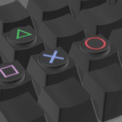 all.jpg STL file KEYCAP PS BUTTONS SET・3D printable design to download