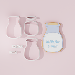 milkforsanta.png Milk For Santa Cookie Cutter
