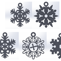 Copo-de-Nieve-Pack-E.png Christmas ornaments, snowflake Pack 5