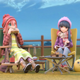 Nade_Rin_1_L.png Rin and Nadeshiko  - Laid Back Camp Anime Figure for 3D Printing
