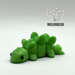 IMG_3554-3.jpg STL file Articulating Print-In-Place Baby Dinosaur - Stegosaurs・3D printable model to download