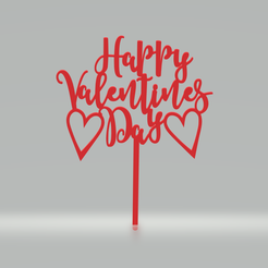 2.png Happy Valentine's cake topper