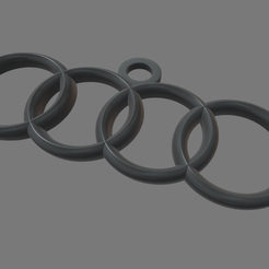 Llavero_Audi_Render_01.png Файл STL Брелок с логотипом Audi・Идея 3D-печати для скачивания