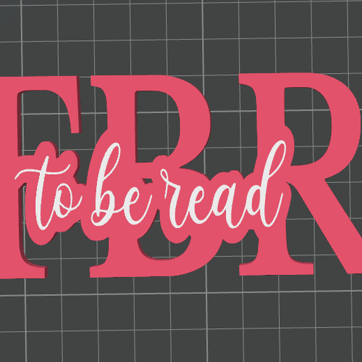 📚 TBR To Be Read Sign・ STL File for 3D printing・Cults