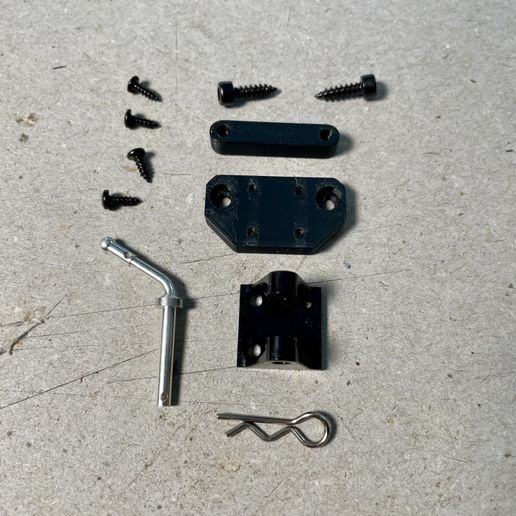 Drawbar trailer coupler adapter for Tamiya or Hercules Actros tractor truck