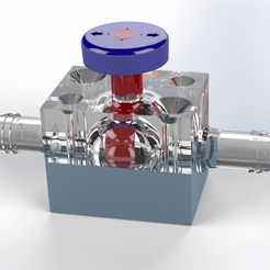 Butterfly valve V3 rendering.jpg Free STL file Butterfly valve 6mm opening・3D printer model to download