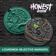 lizardmen.png STL file Lizardmen Objective Markers・Template to download and 3D print