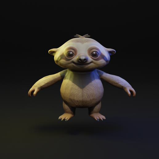 Sloth Cartoon Animal 3D model