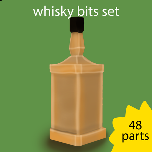 whisky bits set 3D model