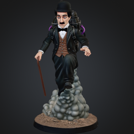 Charlie Chaplin with Jump Pack