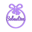 sebastien.stl 4x Sebastien, Personalized Christmas tree bauble