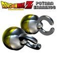 potara3.jpg Archivo STL PENDIENTES POTARA - DRAGONBALL Z・Diseño de impresión en 3D para descargar