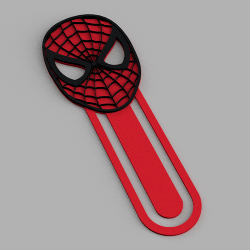🦸‍♂️ Spiderman Mask Bookmark・ STL File for 3D printing・Cults