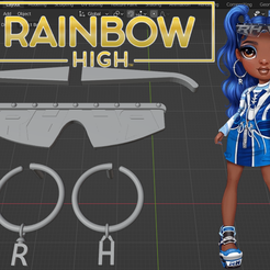 Free STL file Rainbow High/Shadow High Heart Earrings 🌈・Template to  download and 3D print・Cults