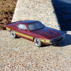 70-GT500-Front.jpg Free STL file (Resin Only) 69 GT500 Body Shell (Xmod and MiniZ)・3D printer design to download