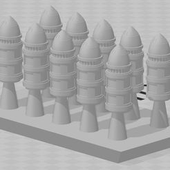 bolt-shell-set-3.jpg Free STL file Gothic sci-fi rifle bullet set 3 for basing・3D printer design to download