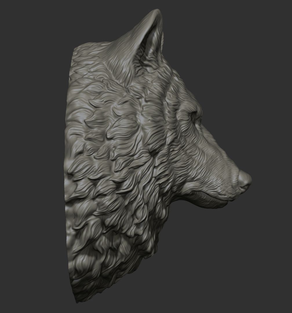2.jpg OBJ file Wolf head・3D print design to download, guninnik81